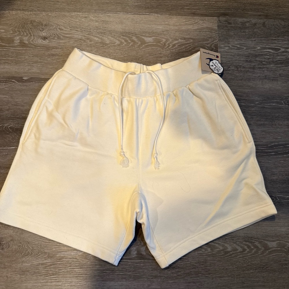 Champion Men’s Athletic Shorts in Cream